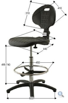 Krzesło przemysłowe Pro Specjal Chrom 