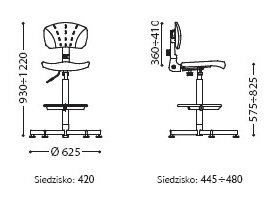 krzesło pracownicze, produkcyjne Rodeo