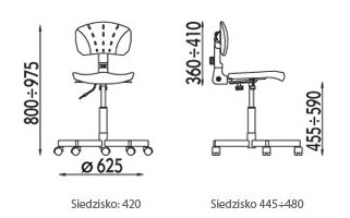 krzesło pracownicze, produkcyjne Rodeo GTP